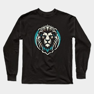 Lion head (blue tone) Long Sleeve T-Shirt